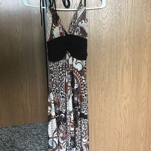 Brown floral dress